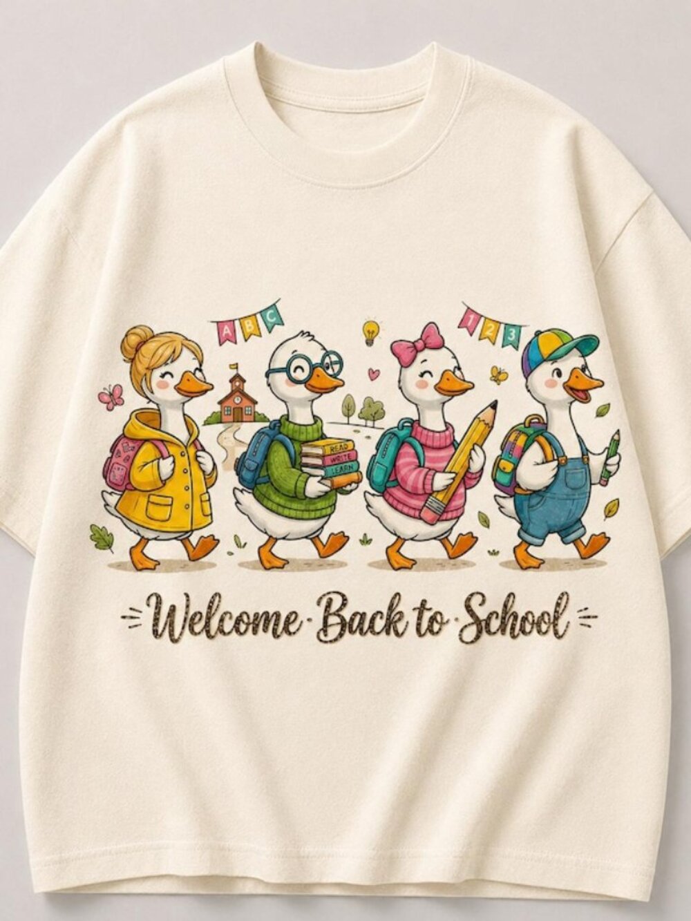 Welcome Back to School Duck Shirt – Cute Teacher Tee